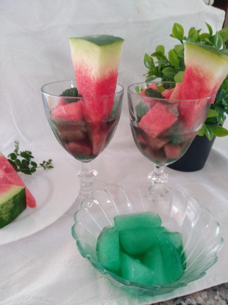 Wassermelone-Minze Getränk