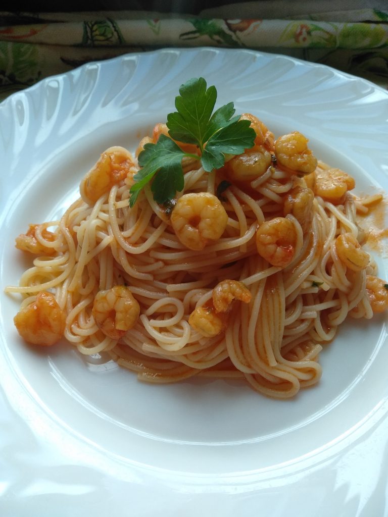 Spaghetti mit Garnele
-Spaghetti mit Garnelen und Tomaten
-Spaghetti mit Garnelen italienisch  Rezept